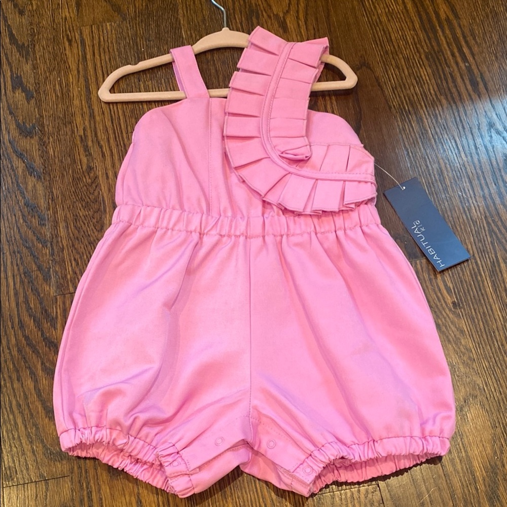 Habitual Pink Ruffled Jumpsuit size 24 months